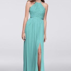 David's Bridal Open Back Lace Bridesmaid Dress